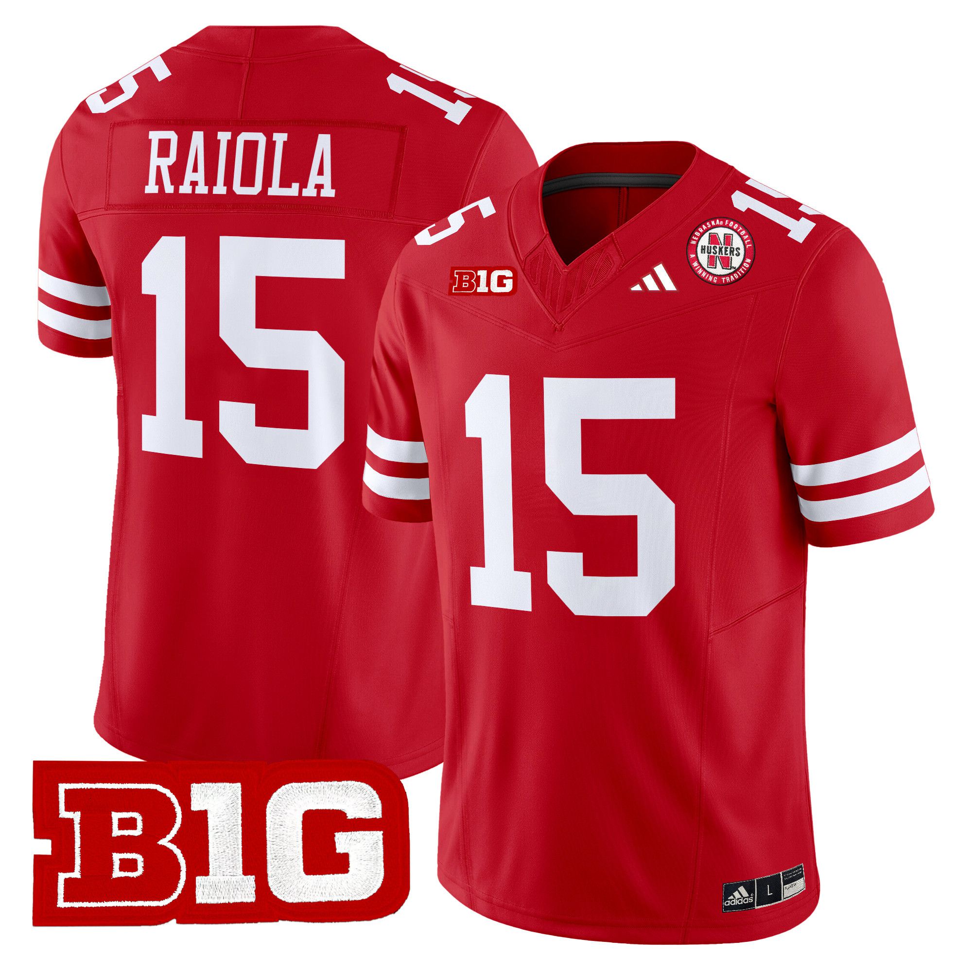 Men Nebraska Cornhuskers #15 Raiola Red 2024 Vapor Limited NCAA Jersey style 1->ncaa teams->NCAA Jersey